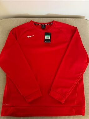 Nike Red Performance Crew Sweatshirt